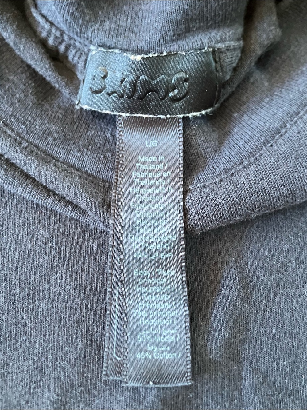 SKIMS Black Soft Basic Simple Neutral Minimalist Lounge Relax Tee T-Shirt Large - Picture 5 of 8
